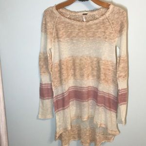 Free People striped tunic sweater